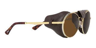 Persol PO 2496SZ unisex Gold Round Sunglasses