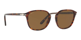 Persol PO 3186S men Havana Geometric Sunglasses