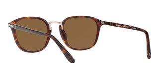 Persol PO 3186S men Havana Geometric Sunglasses