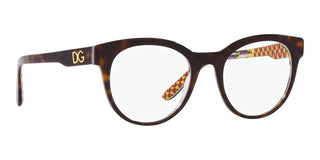 Dolce & Gabbana PRINT FAMILY DG 3334 women Havana Cat Eye Eyeglasses