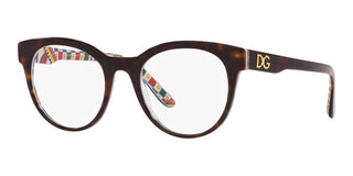 Dolce & Gabbana PRINT FAMILY DG 3334 women Havana Cat Eye Eyeglasses