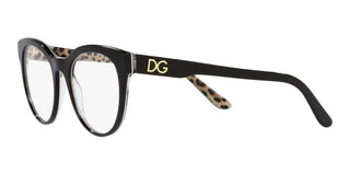 Dolce & Gabbana PRINT FAMILY DG 3334 women Black Cat Eye Eyeglasses