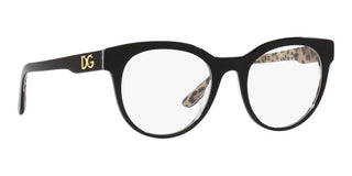 Dolce & Gabbana PRINT FAMILY DG 3334 women Black Cat Eye Eyeglasses