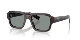 Prada PR 02ZS men Brown Geometric Sunglasses