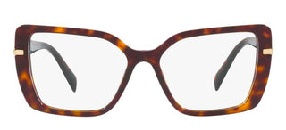 Prada PR 03ZV women Havana Geometric Eyeglasses