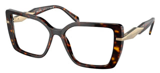 Prada PR 03ZV women Havana Geometric Eyeglasses