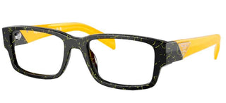 Prada PR 07ZV men Yellow Geometric Eyeglasses