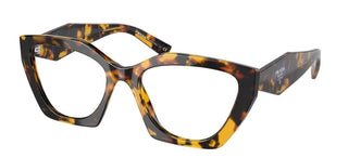 Prada PR 09YV women Havana Geometric Eyeglasses