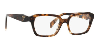 Prada PR 14ZV women Havana Squared Eyeglasses