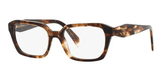 Prada PR 14ZV women Havana Squared Eyeglasses