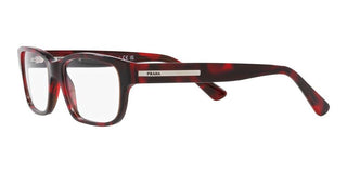 Prada PR 18ZV men Havana Geometric Eyeglasses