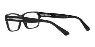 Prada PR 18ZV men Black Geometric Eyeglasses