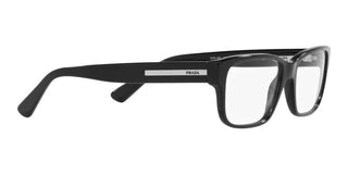 Prada PR 18ZV men Black Geometric Eyeglasses