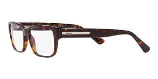 Prada PR 18ZV men Havana Geometric Eyeglasses