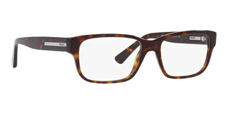 Prada PR 18ZV men Havana Geometric Eyeglasses