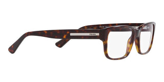 Prada PR 18ZV men Havana Geometric Eyeglasses