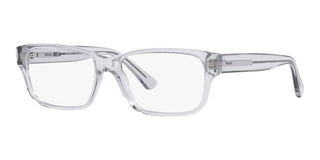 Prada PR 18ZV men Grey Geometric Eyeglasses