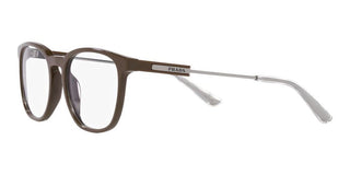 Prada PR 19ZV men Brown Geometric Eyeglasses