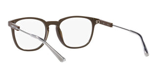 Prada PR 19ZV men Brown Geometric Eyeglasses