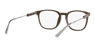 Prada PR 19ZV men Brown Geometric Eyeglasses