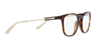 Prada PR 19ZV men Havana Geometric Eyeglasses