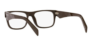 Prada PR 22ZV men Brown Geometric Eyeglasses