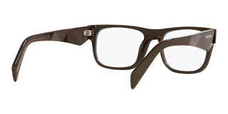 Prada PR 22ZV men Brown Geometric Eyeglasses