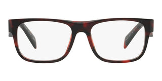 Prada PR 22ZV men Havana Geometric Eyeglasses