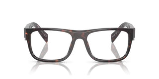 Prada PR 22ZV men Havana Geometric Eyeglasses