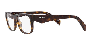 Prada PR 22ZV men Havana Geometric Eyeglasses