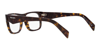 Prada PR 22ZV men Havana Geometric Eyeglasses