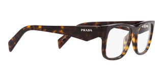 Prada PR 22ZV men Havana Geometric Eyeglasses