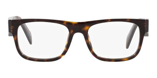 Prada PR 22ZV men Havana Geometric Eyeglasses