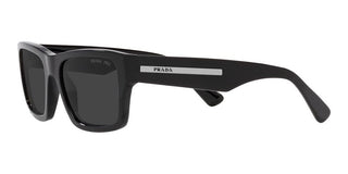 Prada PR 25ZS men Black Rectangle Sunglasses