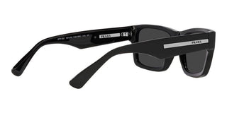 Prada PR 25ZS men Black Rectangle Sunglasses