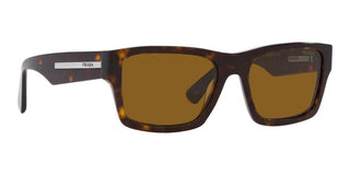 Prada PR 25ZS men Havana Rectangle Sunglasses