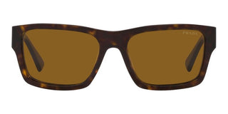 Prada PR 25ZS men Havana Rectangle Sunglasses