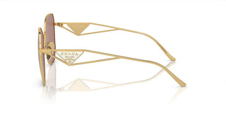 Prada PR 57YS women Gold Geometric Sunglasses