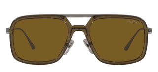 Prada PR 57ZS men Green Geometric Sunglasses