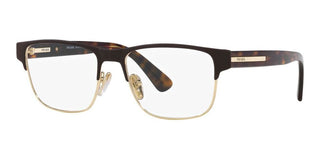 Prada PR 57ZV men Brown Squared Eyeglasses