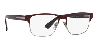 Prada PR 57ZV men Brown Squared Eyeglasses