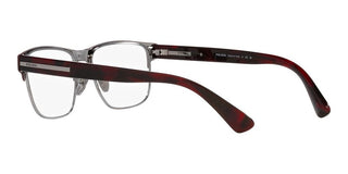 Prada PR 57ZV men Brown Squared Eyeglasses