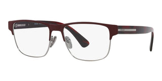 Prada PR 57ZV men Brown Squared Eyeglasses