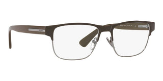 Prada PR 57ZV men Brown Squared Eyeglasses