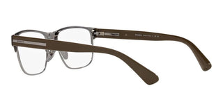 Prada PR 57ZV men Brown Squared Eyeglasses