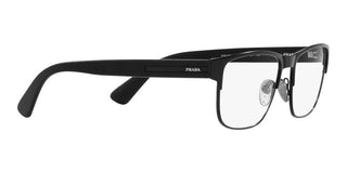 Prada PR 57ZV men Black Squared Eyeglasses