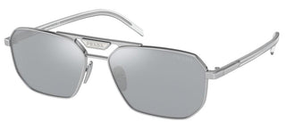 Prada PR 58YS men Silver Geometric Sunglasses