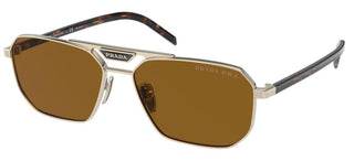 Prada PR 58YS men Gold Geometric Sunglasses