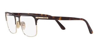 Prada PR 58ZV men Brown Squared Eyeglasses