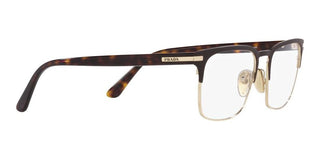 Prada PR 58ZV men Brown Squared Eyeglasses